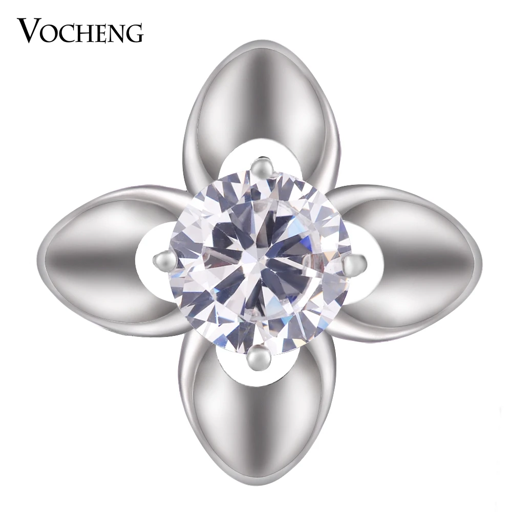 Vocheng Snap Charms CZ Stone Copper Material Button 18mm 4 Colors Interchangeable Jewelry Vn-1392