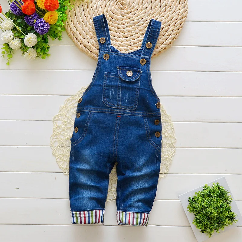 DIIMUU, pantalones vaqueros para niños pequeños, pantalones largos, monos sólidos para niños pequeños, ropa con cintura elástica, pantalones