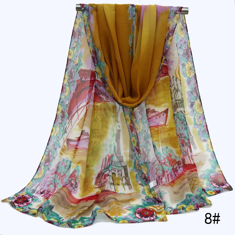 Chiffon fashionable Scarf summer shawls and Shawl for womens wrap Hijab cape female big scarves snood sciarpa stoles scarfs silk