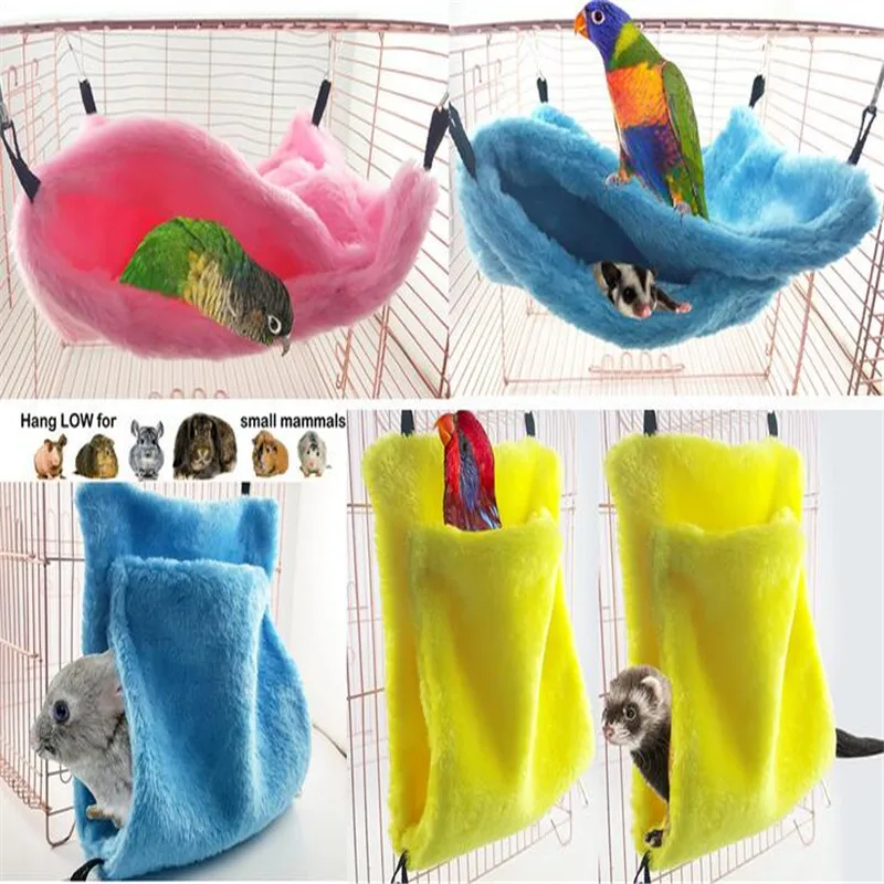 

(10pcs/Lot)Wholesale Pet Bird Nest Soft Parrot Shed Hammock Hut Snuggle Fluffy Hanging Cave Cage For Pigeon Hamster Small Pets