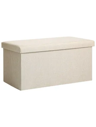 

Cotton Rectangular Storage Stool Stool Can Sit Adult Sofa Stool Shoe Bench Home Storage Box Multi-Function