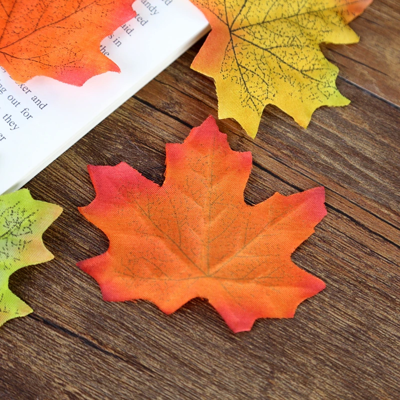 7cm Künstliche Seide Ahorn Blätter für Fotografie Requisiten Handwerk Gefälschte Vivid Blatt für Fotos hintergrund DIY Scrapbooking Dekoration