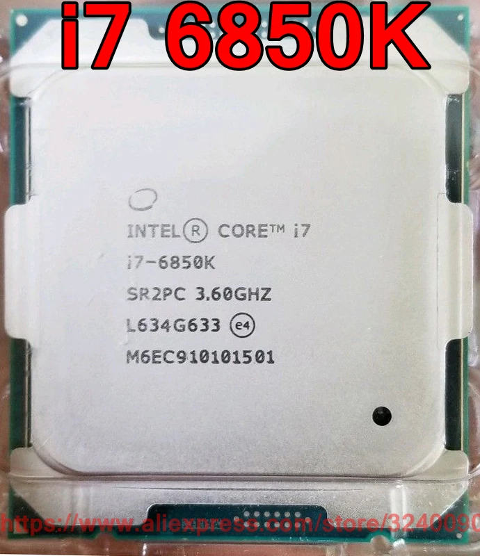 Intel processador intel core i7 6850k, processador de 3.60ghz 15m, 6 cores, frete grátis