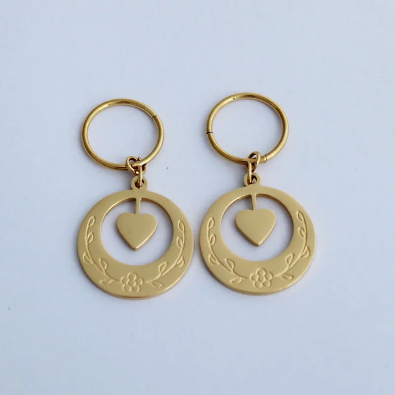 Girls Island Style Stainless Steel Earrings - Star And Moon Heart Shaped Kiribati Jewelry Gift Fashion Accessory for Teens