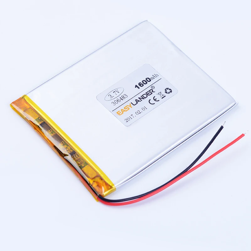 306483 3.7V 1600mAh Rechargeable li Polymer Li-ion Battery For mp4 mp5 gps PDA Bluetooth Speaker Digital Product DVD 306585