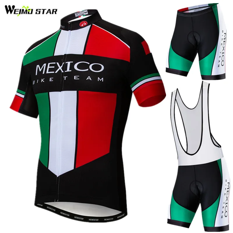 Weimostar Mexico Team Bicycle Cycling Clothing 2021 Pro Cycling Jersey Set Men MTB Bike Clothing uniforme ropa ciclismo hombre