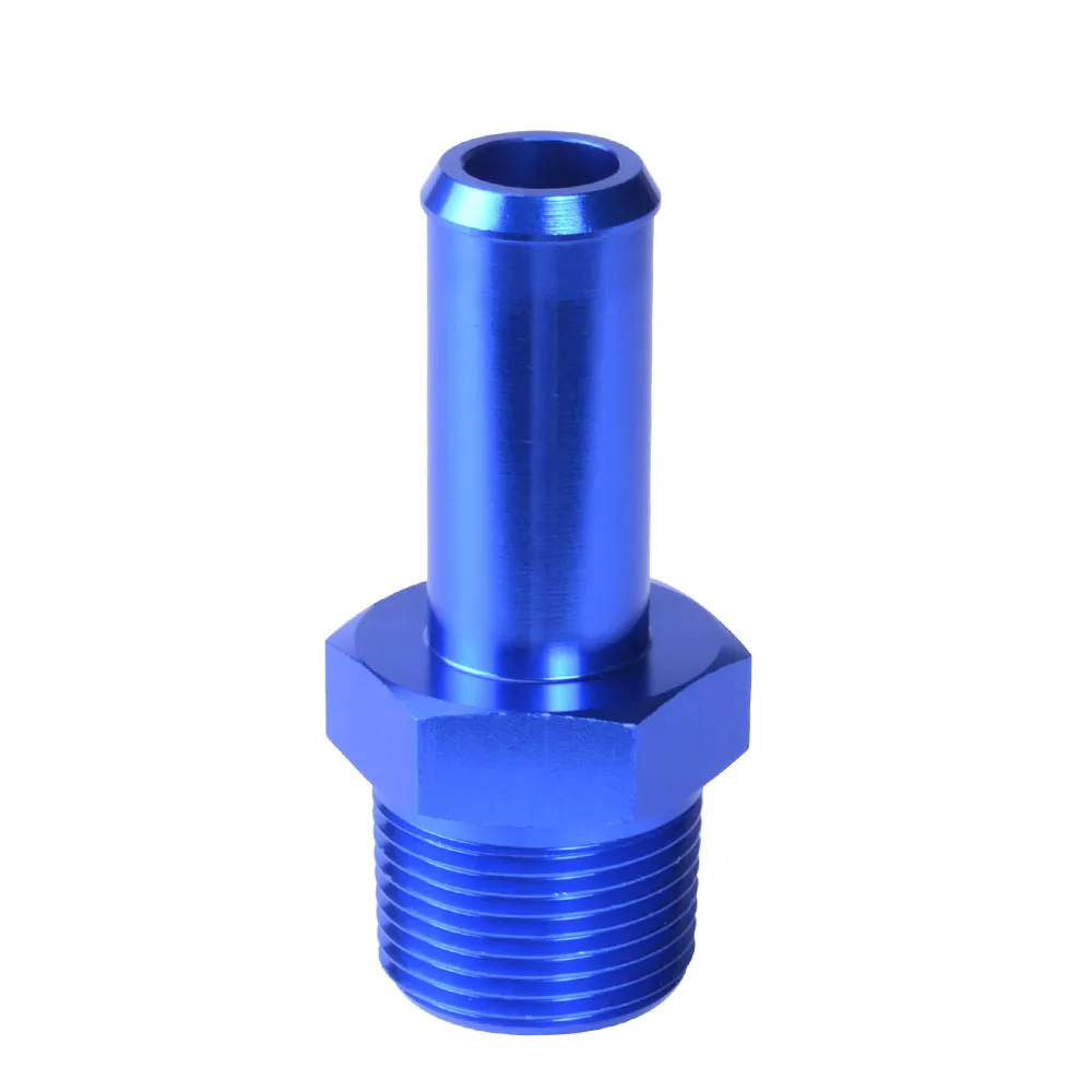 WILLIN - 1/8''NPT Male NPT to 1/4''Barb Straight Hose Barb Aluminum Adapter Fitting Cooling System Fitting Blue/Silver/Black