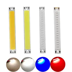 [ALLCOB] offre spéciale 3V 3.7V DC 60x8mm LED COB bande 1W 3W chaud froid blanc bleu rouge COB LED source de lumière pour bricolage vélo lampe de travail