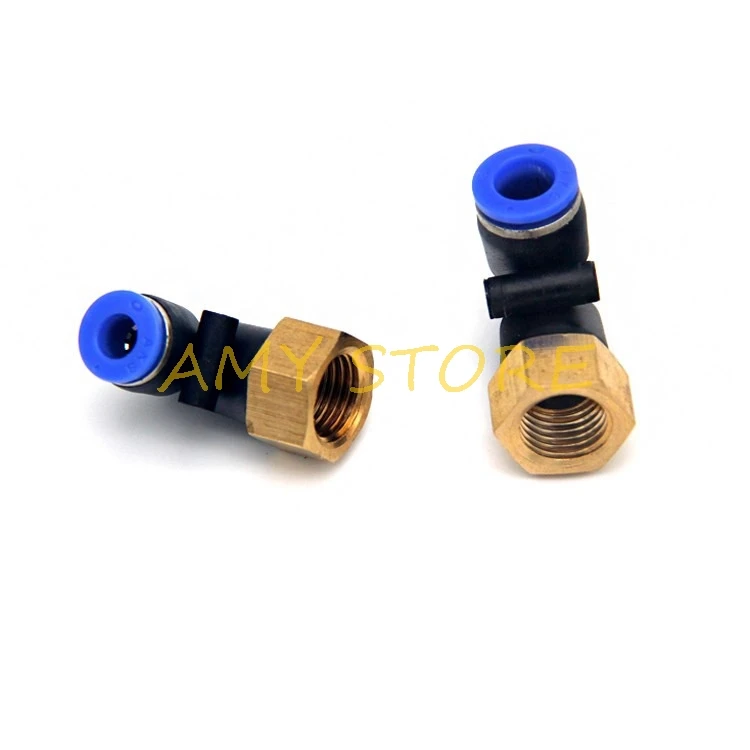 PLF 4 6 8 10 12mm OD Air Schlauch Tube-M5 1/8 "1/4" 3/8 "1/2" BSPT gewinde Pneumatische Weibliche Ellenbogen Stecker Schnell Push In Armaturen