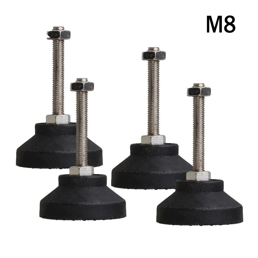 10Pcs Diameter M8 M10 M12 x 50mm Thread Type Adjustable Levelling Feet Furniture Glide Pad Every pack