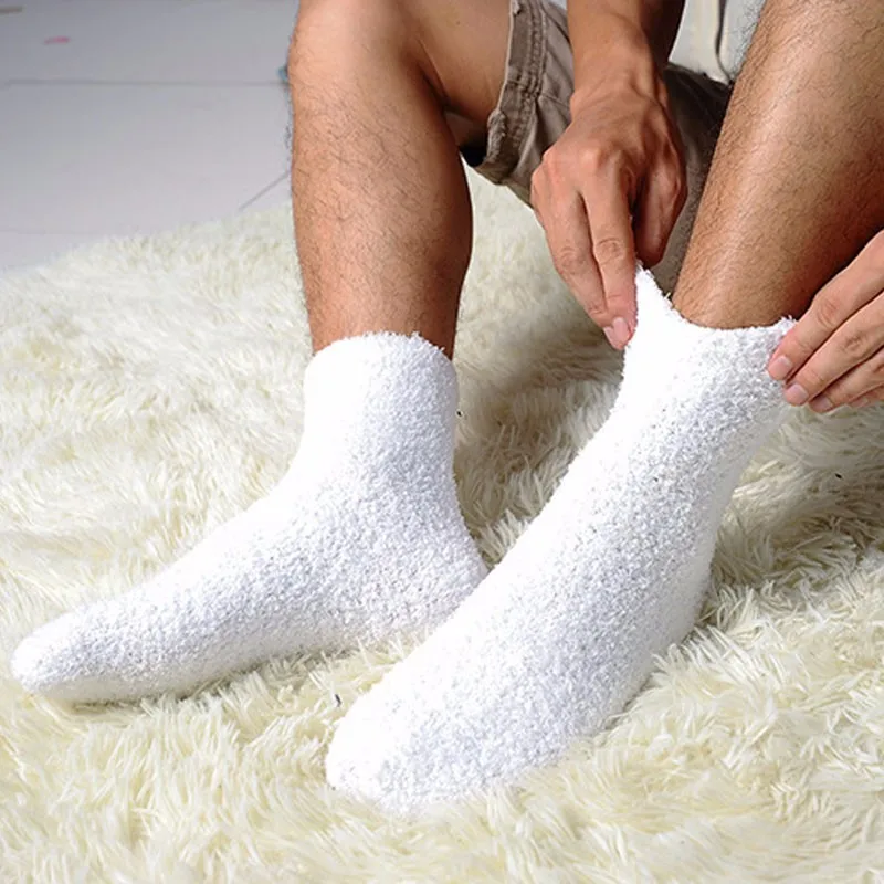 Calcetines de Cachemira extremadamente acogedores para hombres y mujeres, calcetines cálidos de invierno para dormir, piso de cama, hogar esponjoso,