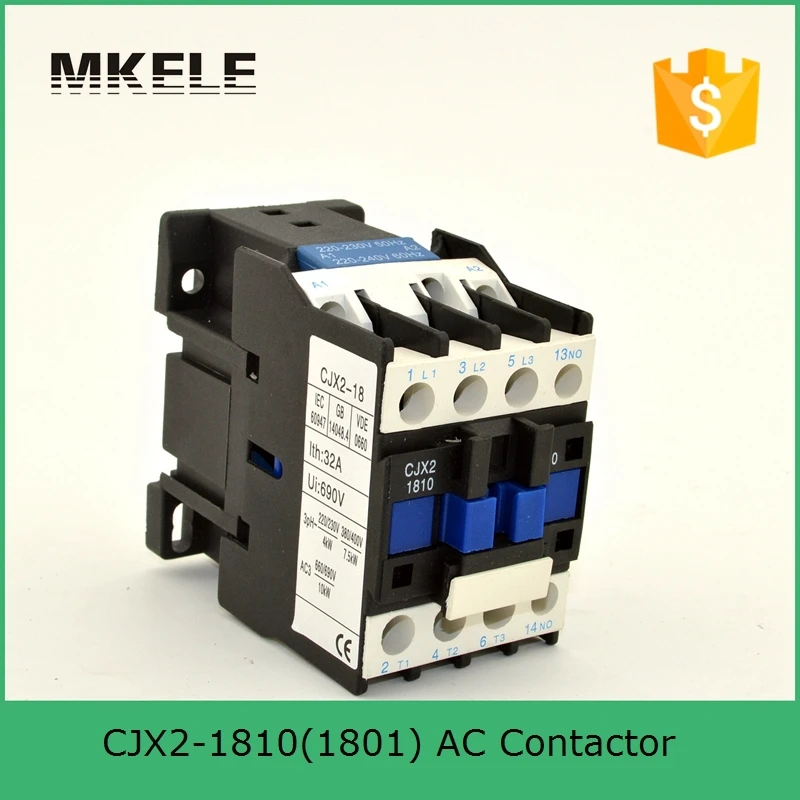 CJX2-1810 AC Contator 18A Switches Tensão 380 V 220 V 110 V 36 V 24 V Montado Em Trilho Din