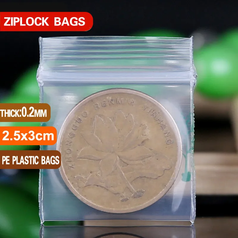 Small Colors Plastic Zipper Bags, Ziplock Bag, Ziplock Pill Pack Pouches, Mini Zip lock Bags, Plastic Packaging Bag, 0.2mm