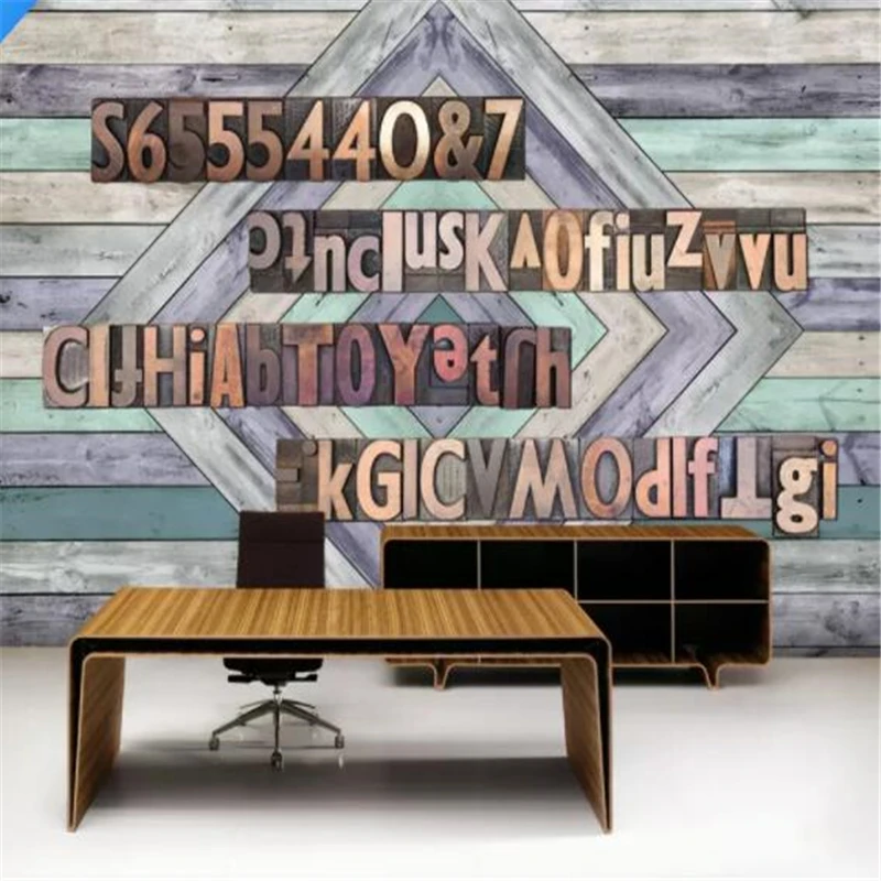 wellyu papel de parede Custom wallpaper  Beige grain pattern square wood grain mosaic 3d TV background wall  papier peint