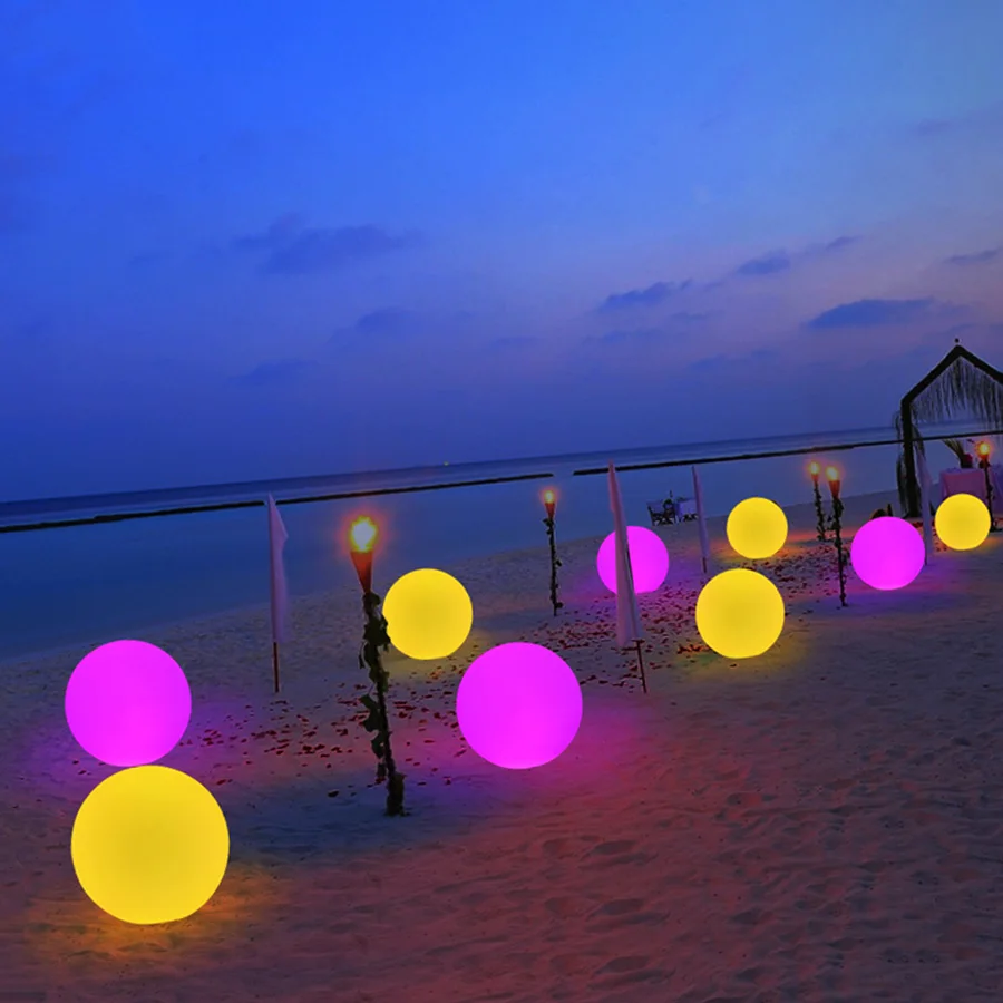 Christmas Outdoor LED Garden Ball Lights Remote Control Floor Lawn Lamp Swimming Pool Wedding Party Holiday Home Decoration