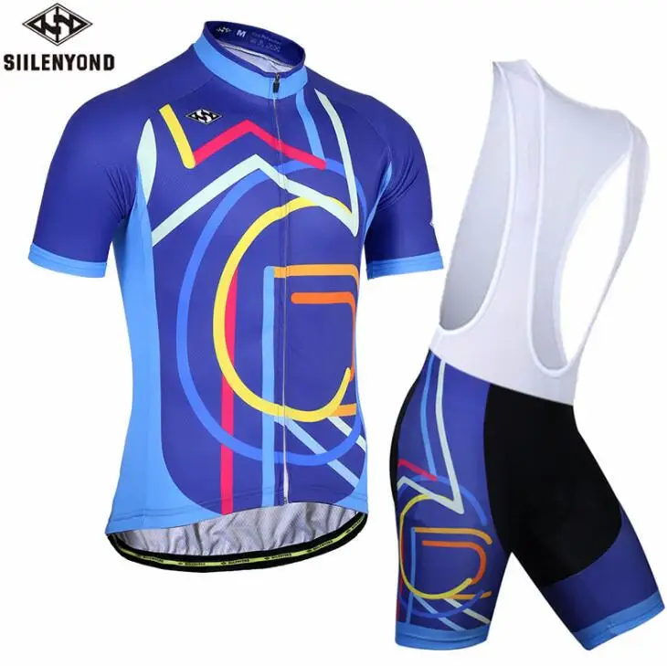 Breathable Short Sleeve Jersey Bib Shorts Quick-Dry Sport Set Road Bicycle Clothing Mountain Bike Wear Cycling Set