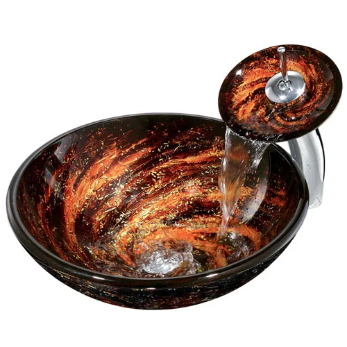 

Glass Europe Vintage Style Art wash basin glass Counter Top Wash Basin Bathroom Sinks countertop bathroom basin Tempered