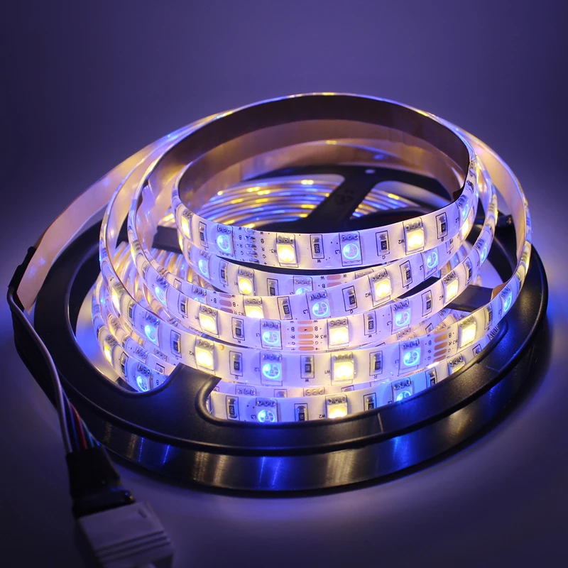 Imagem -06 - Rgb Rgbw 60led m Led Strip Mais 4-zone mi Luz Rgb Rgbw Controle Remoto Mais 12v Led Power 20m 25m 30m 40m 5050