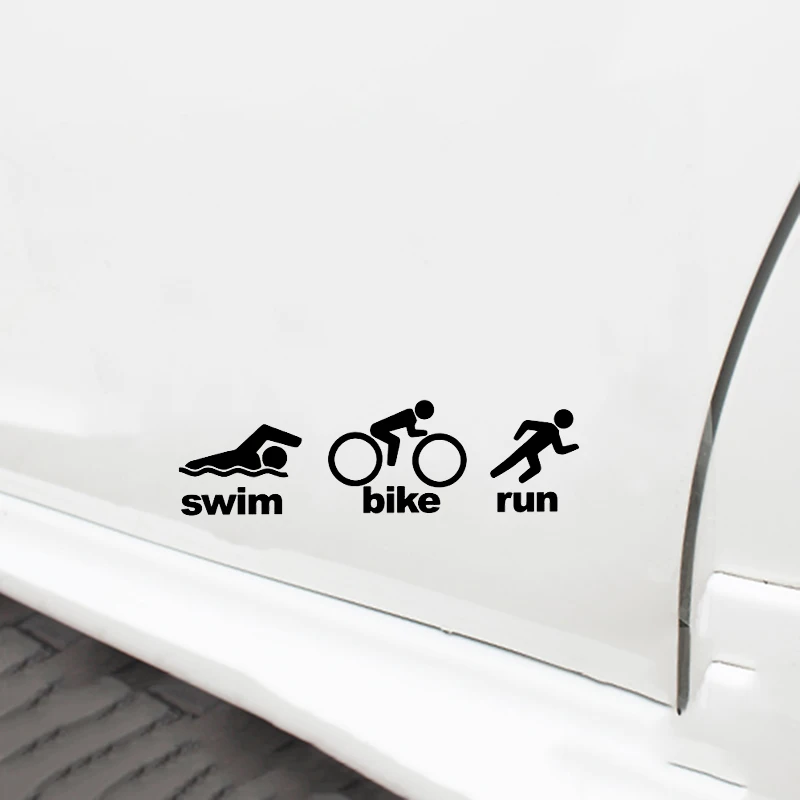 Triathlon Swim Bike Run Sports Home Decor Car Truck Window Decal Sticker Cute And Interesting Fashion Sticker Decals