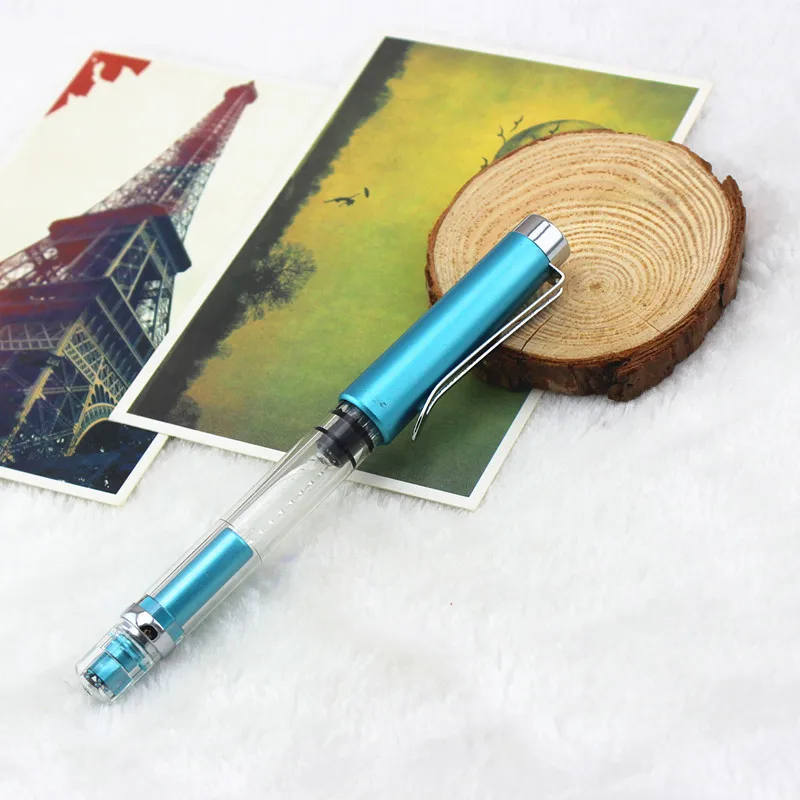 luxury 3008 0.5mm Transparent Fountain Pen 9 Color Pick Fountain Pens Writing Portable Caneta Office School Supplies