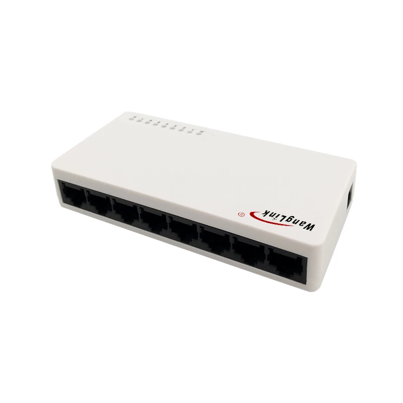 Wanglink 8*100/1000Mbps Di Động Nhựa Chuyển Đổi Ethernet Dòng Hub Cổng Gigabit Mạng