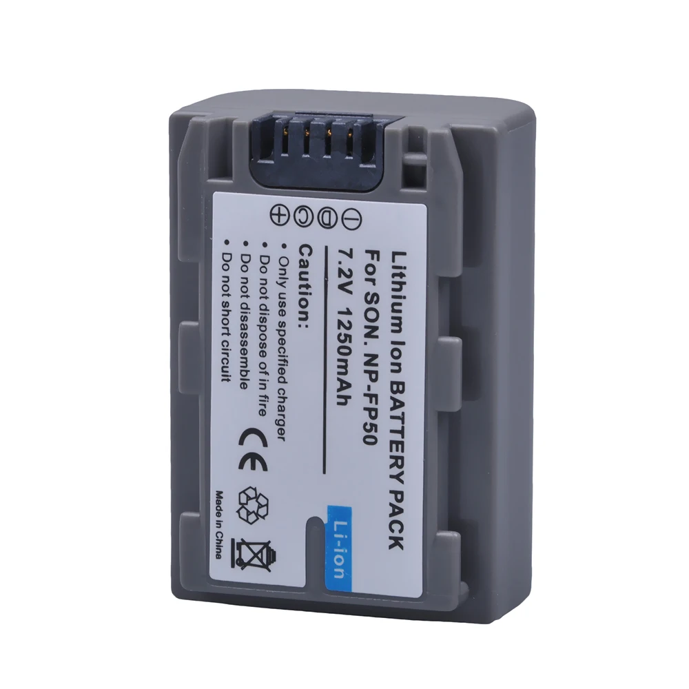 Batmax 1Pc 1250mAh NP-FP50 NP FP50 NPFP50 bateria do Sony DCR-HC30 40 43E 65 85 94E 96 DCR-SR30 hdr- cx 190 e