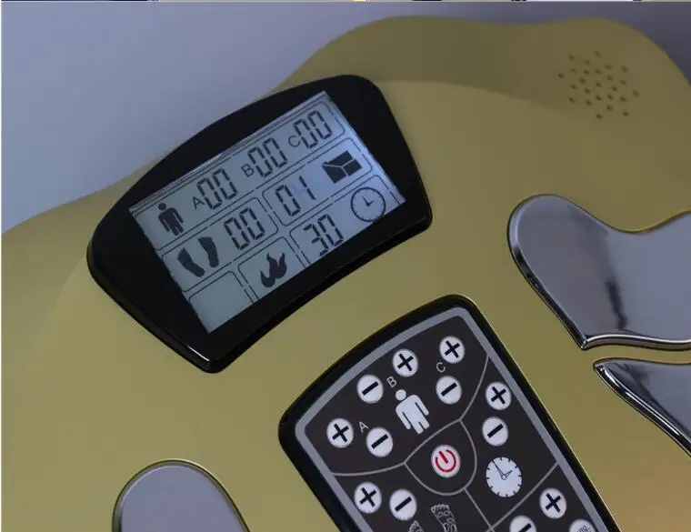Electric EMS foot massager with heating infrared low frequence physiotherapy for blood circulation large LCD display