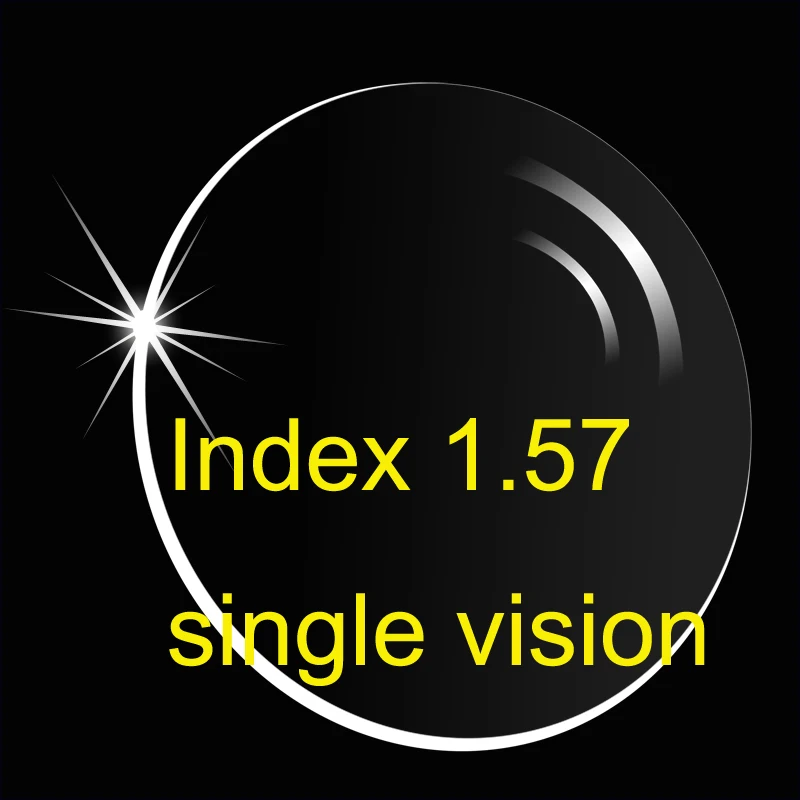 

Index 1.57 single vision lens anti-reflective and anti-scratch / Prescription lens / 1.57 HMC spheric