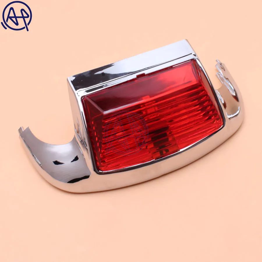 Motorcycle 4color Lens Front Fender Tip Light Lamp Edge 5050LED Chrome For Harley FLSTC Heritage Softail Classic