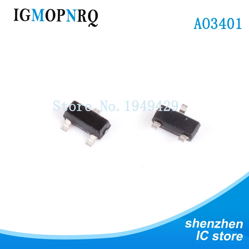50PCS AO3400 AO3401 AO3402 AO3404 AO3406 SOT-23 AO3407 AO3415 AO3416 SMD transistor Surface Mount