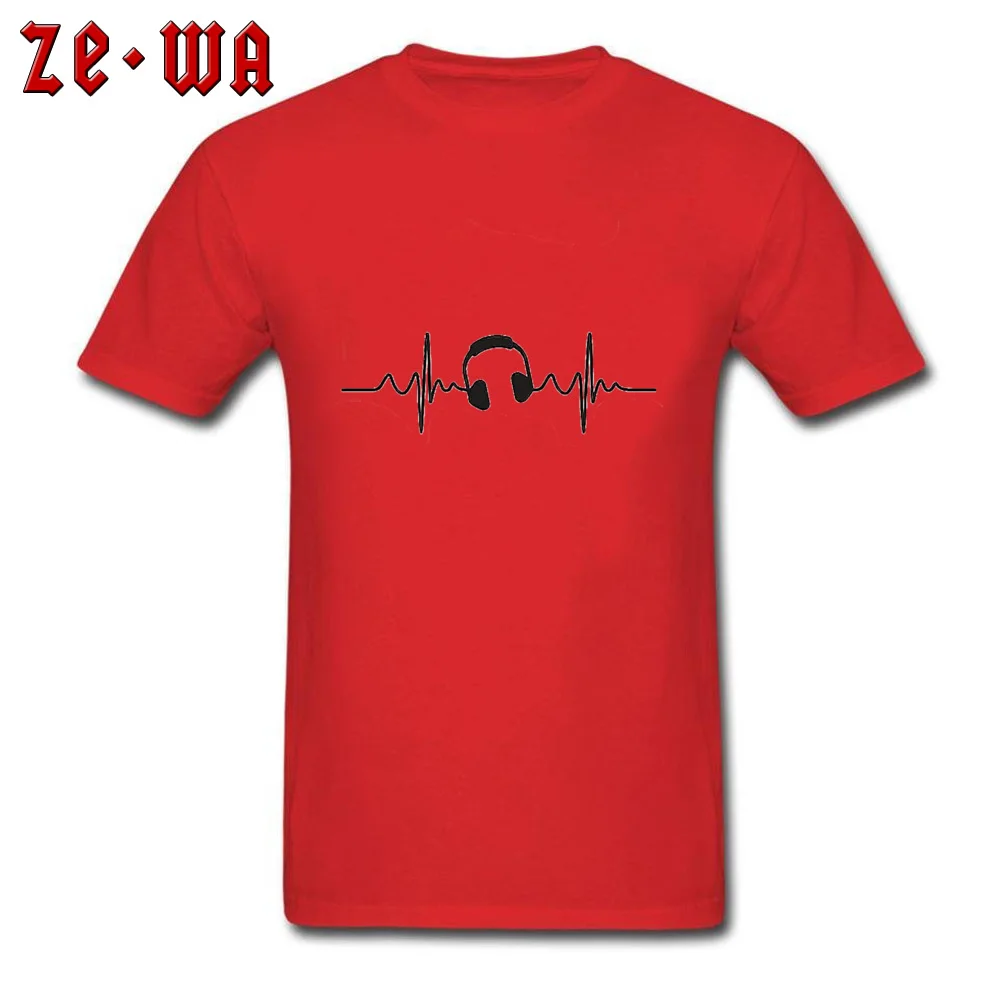 Rock Music Tops & Tees Tops T Shirt Heartbeat Headphones Zone Hiphop Popular T-Shirts Women Men New Style Rock Band Tees