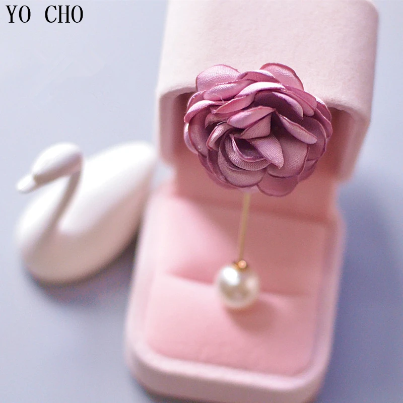 YO CHO Boutonniere เข็มกลัดผู้หญิงแต่งงาน Corsage ผู้ชายธุรกิจการประชุม Lapel PIN งานแต่งงานดอกไม้ส่วนบุคคล Decor 2 PCS