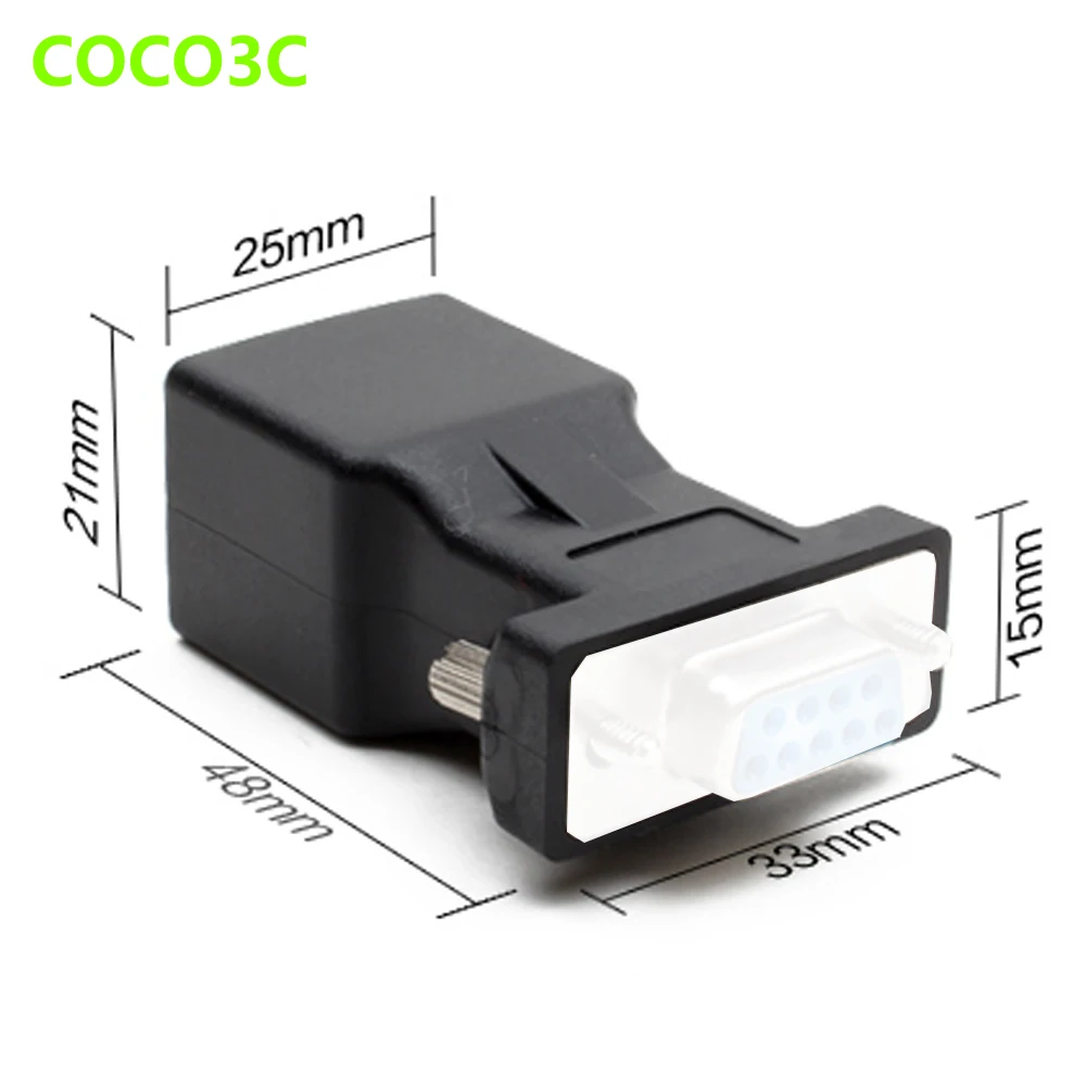 DB15 VGA Video Female to RJ45 CAT5 CAT6 Female Connector Card VGA RGB HDB Extender to LAN RJ45 Network Ethernet Cable Adapter