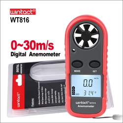 WINTACT Anemometer Thermometer Wind Speed Meter Portable Handheld Windmeter Tester WINTACT 0-30m/s Digital Anemometer Sensor