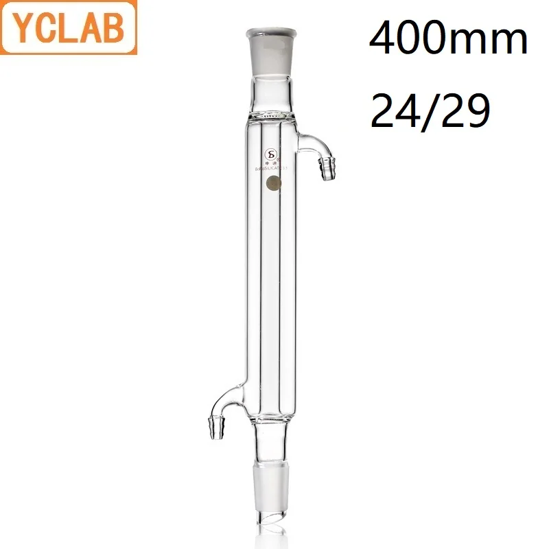 

YCLAB 400mm 24/29 Condenser Pipe with Coiled Inner Tube Standard Ground Mouth Borosilicate Glass Laboratory Equipment