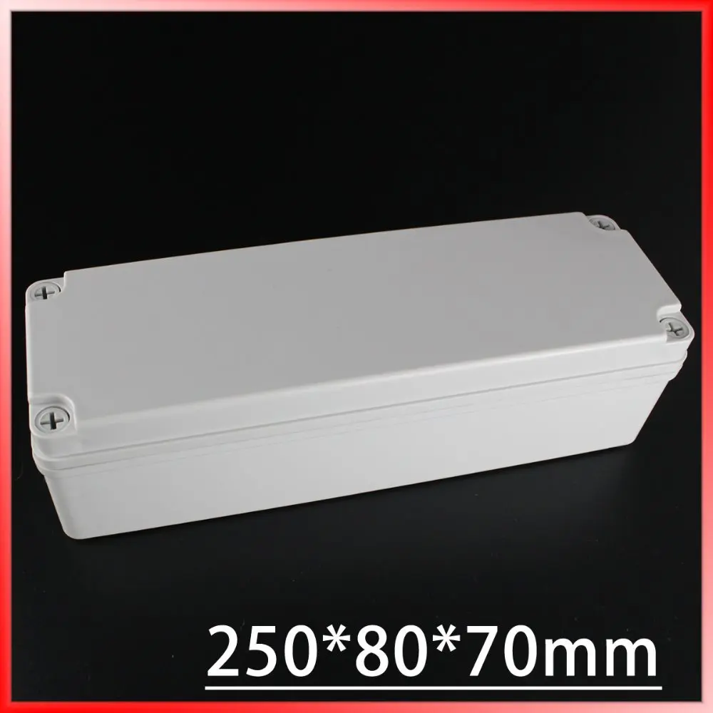 250*80*70MM IP67 Waterproof Plastic Electronic Project Box w/ Fix Hanger Plastic Waterproof Enclosure Box Housing Meter Box