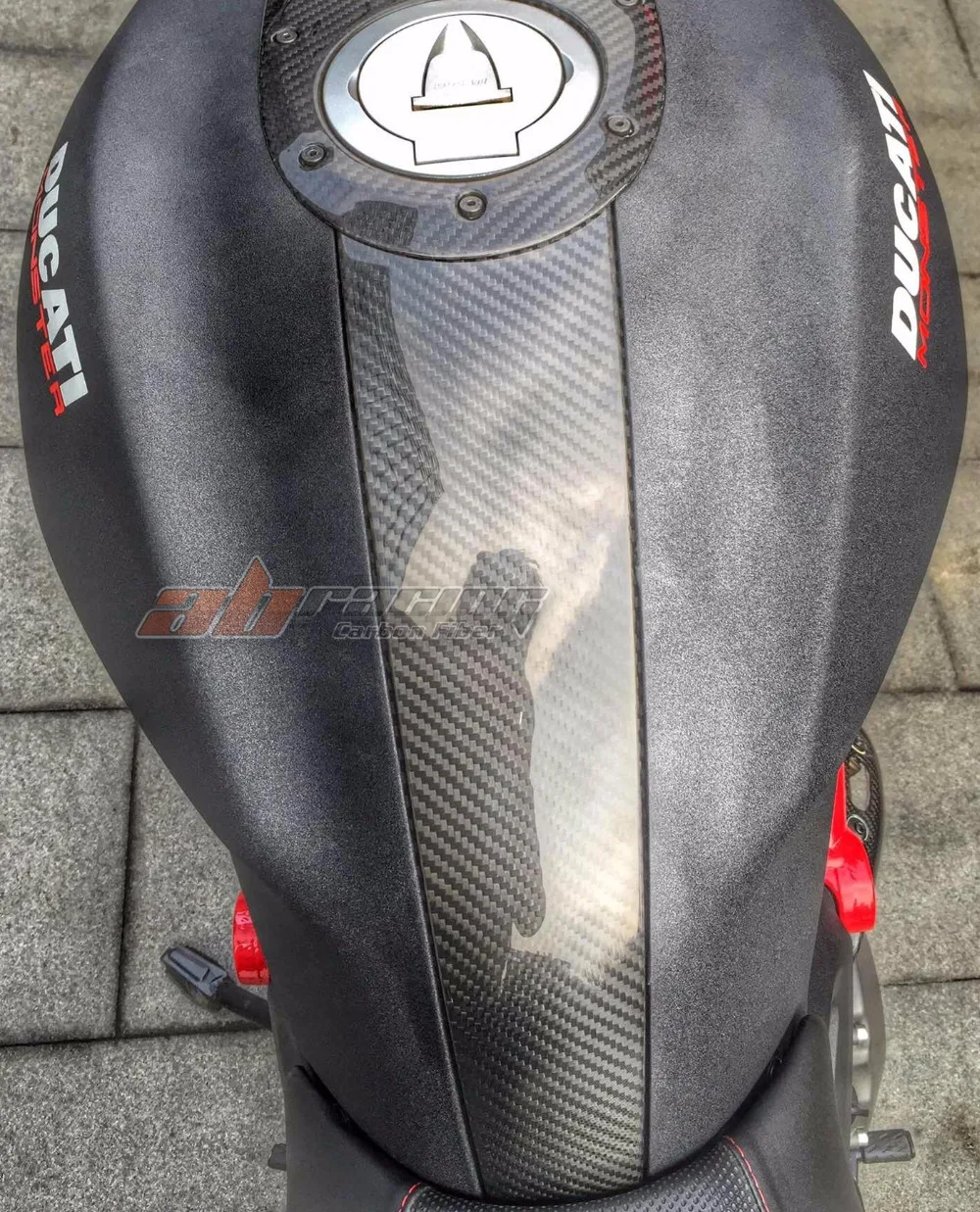 Tank Pad Cover Gas Tank Fuel Cover Panel Fairing Cowling For Ducati Monster  696 795 796 1100  Full Carbon Fiber 100%