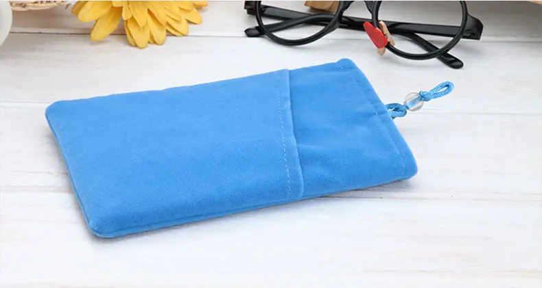 Flannel Soft Cloth Pouch Bag for iPhone 12 Pro Max 6.7\