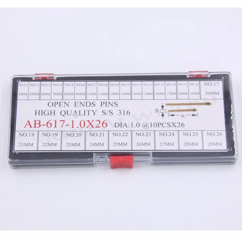 

Dia 0.8mm Stainless Steel Open End Pins Kit Size From 4~29mm