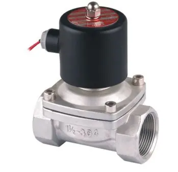 

Free Shipping 2PCS 40mm Stainless Steel Normally Closed 2 Way VITON Oil Acid Solenoid Valve AC220V 1.5'' Ports