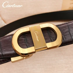 2023ciartuar official store luxury new fashion designer men belt high quality genuine leather cowskin for trouser free shipping