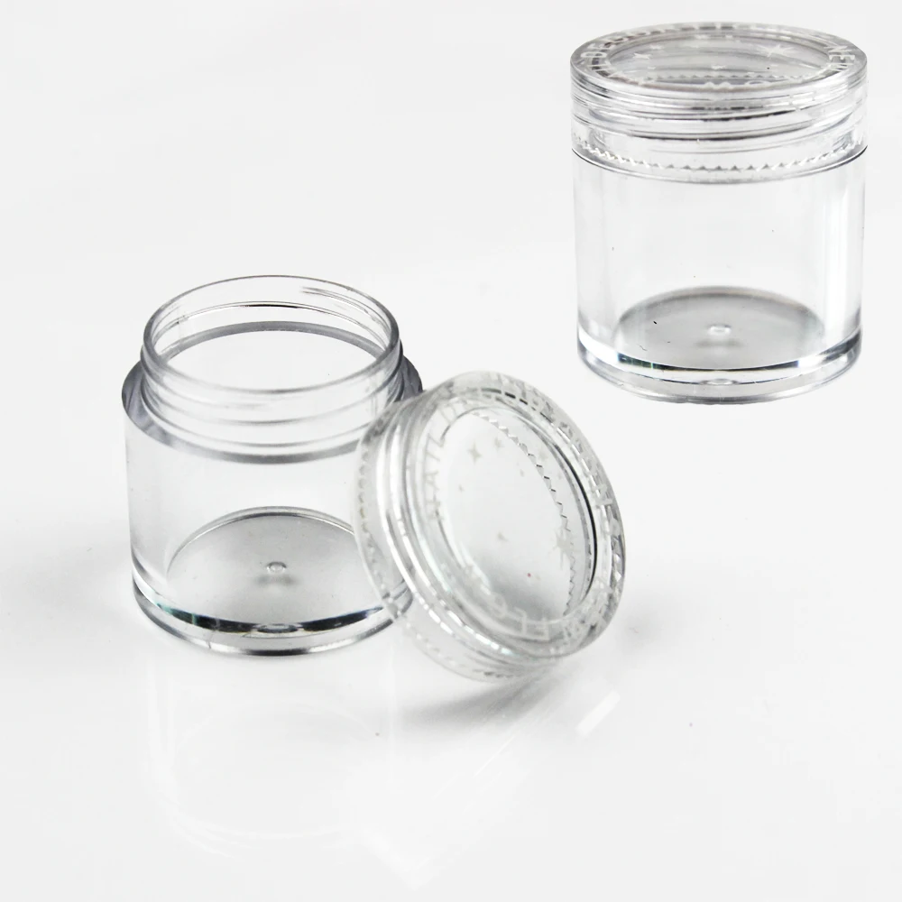 Contenedores de plástico vacíos para cosméticos, botella Contenitori Cosmetici Jar, Envases de 10 gramos, Garrafa, frascos de plástico con tapa, almacenamiento de maquillaje