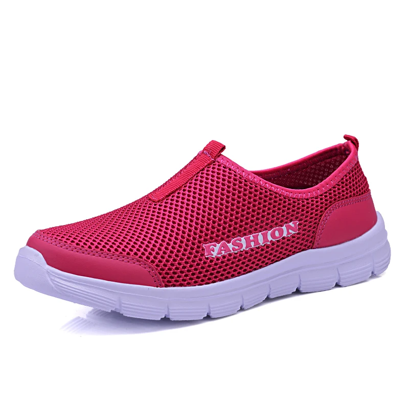 Summer Men Casual Shoes 2019 New Men Flat Sneakers Plus Size 36-46 Mesh Lightweight Breathable Water Slip-on Shoes Mens Loafers