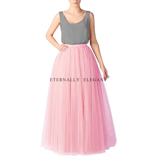 2018 New Long Floor Length Tulle Tkirt 5 Layers Fashion Dance Tutu Skirts Womens Puffy Skirt Petticoat  Party Skirts 6610