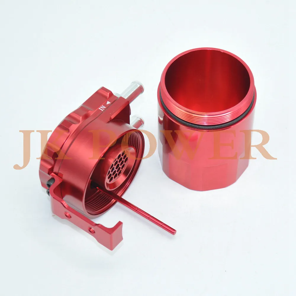 JK Universal Aluminum Red Black Oil Catch Tank Racing Oil Catch Can Polished Oil Reservoir Catch Can Tank