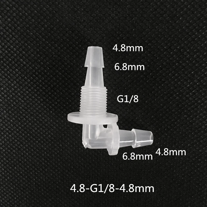

Plastic Garden Hose Connector 4.8-G1/8-4.8mm Plastic Elbow