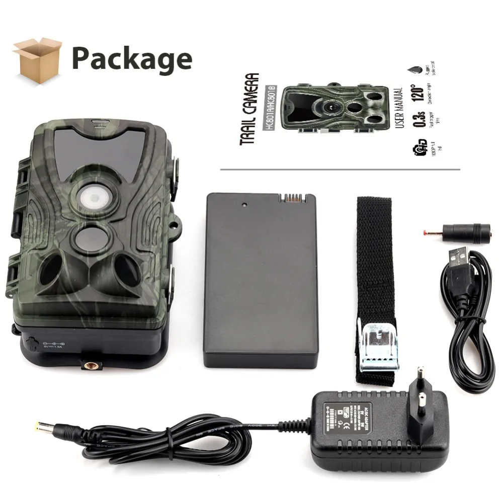 16MP Wildkamera 1080P Video Wasserdicht 0,3s Auslösezeit HC801ALI mit 5000mAh Lithium-Akku Wildbeobachtungs-Fotofalle – Detail 4