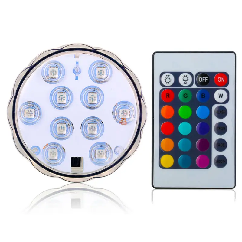 1Pc Rgb Led Tea Light Submersible Waterdichte Led Verlichting Remote Controlled Wedding Party Xmas Halloween Event Decor Led Verlichting