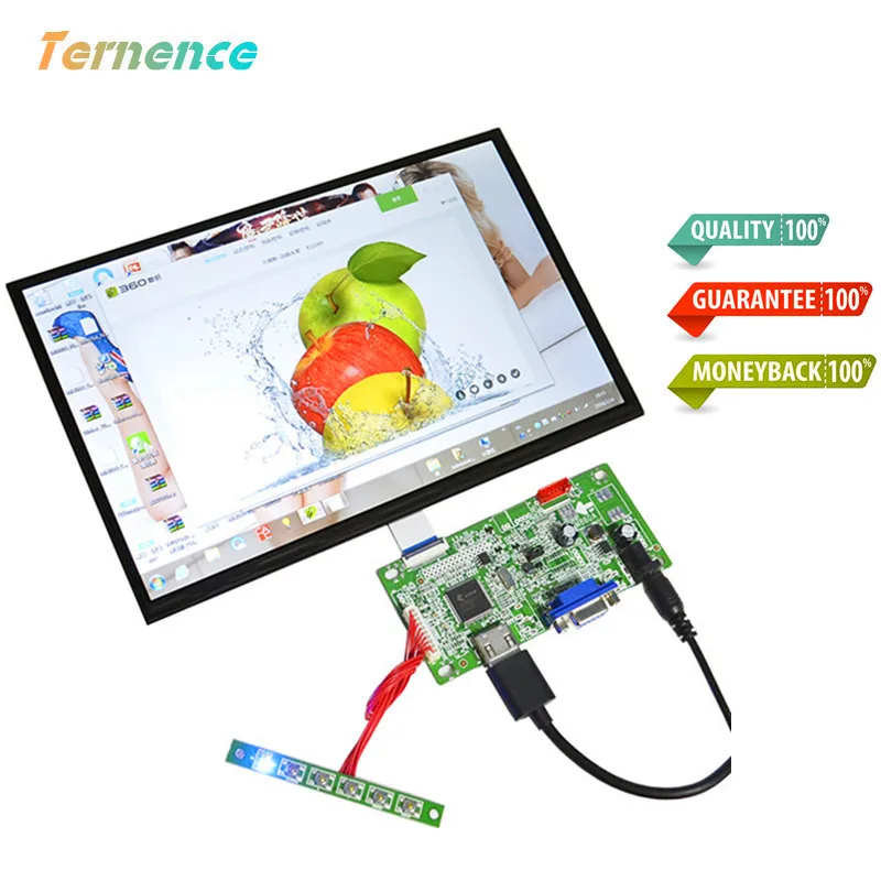 15''inch Raspberry Pi 3 IPS LCD Capacitive LCD display Screen DIY kit full view 1920*1080 HD HDMI+VGA LCD without touch