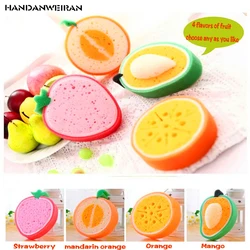 Kitchen Sponge Cleaning Durable 4 Kinds Of Fruit High-Density  Multi-Functional Cleaning Sponge Elastic Dish Washing For Kitchen